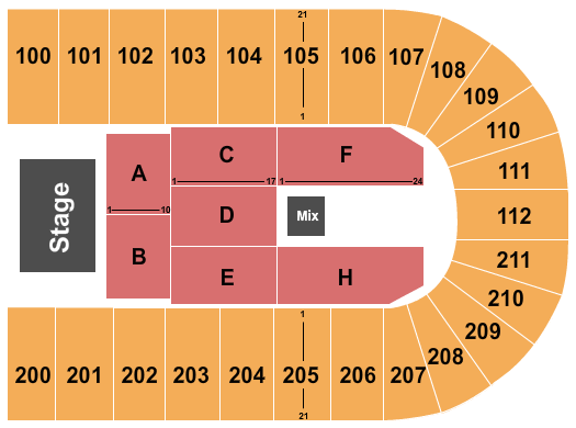 NRG Arena Bert Kreischer Seating Chart